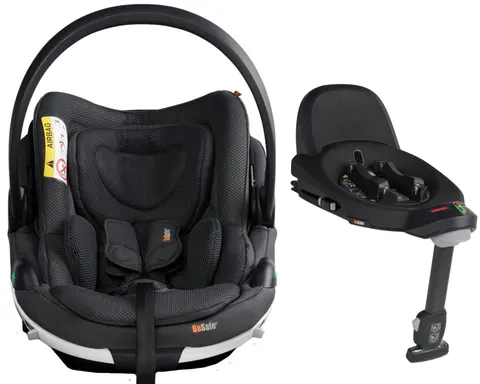 BeSafe GO BEYOND fotelik dla noworodka 40-87 cm + baza ISOFIX | Antracite Mesh