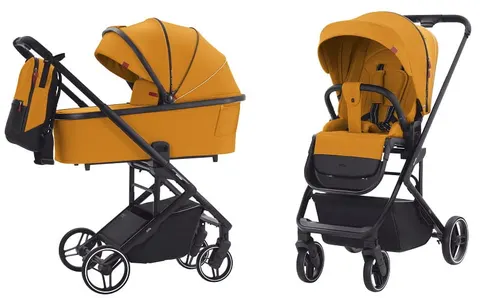 CARRELLO ALFA wózek głeboko-spacerowy 2w1 | Sunrise Orange