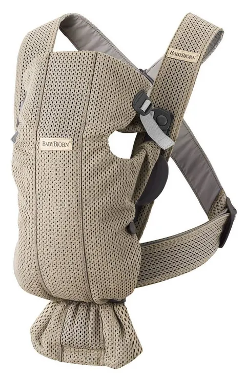 BABYBJORN MINI 3D MESH nosidełko dla dzieci | Szary Beż