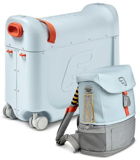 STOKKE JETKIDS BEDBOX + PLECAK CREW BACKPACK jeżdżąca walizka dziecięca | Blue