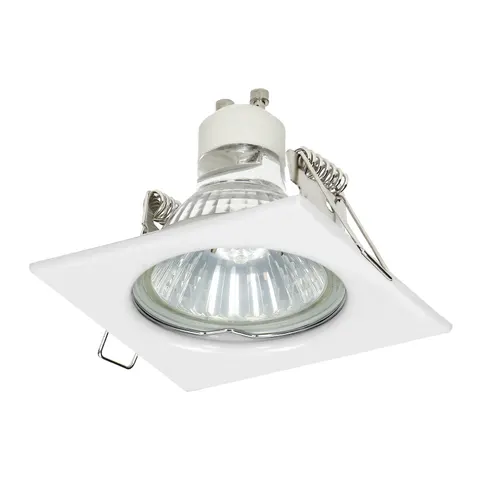Ramka dekoracyjna oprawy punktowej, MR16/GU10 max 50W, kwadrat, stały, biały SUTRI SC