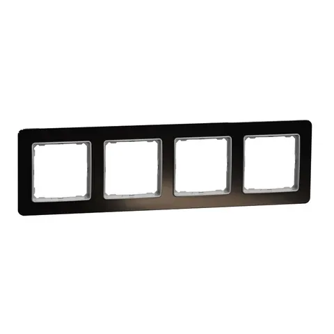 Sedna Elements Ramka 4-krotna, szkło czarne; SDD361804 SCHNEIDER ELECTRIC