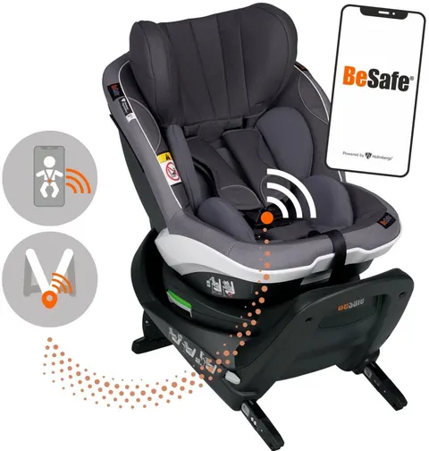 BESAFE iZi TWIST M i-SIZE fotelik obrotowy 61-105 cm | Metalic Melange