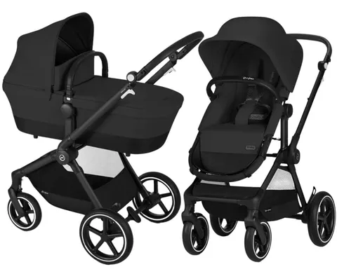 CYBEX EOS LUX wózek głęboko spacerowy 2w1 | Moon Black