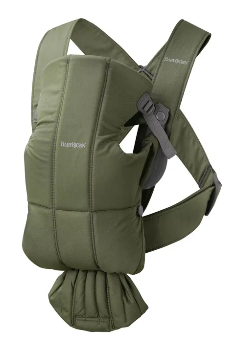 BABYBJORN MINI WOVEN nosidełko dla dzieci | Ciemnozielone