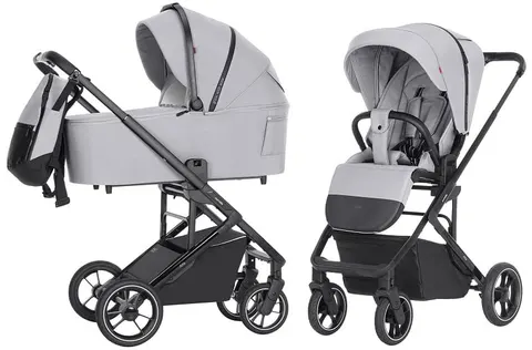 CARRELLO ALFA wózek głeboko-spacerowy 2w1 | Feather Grey