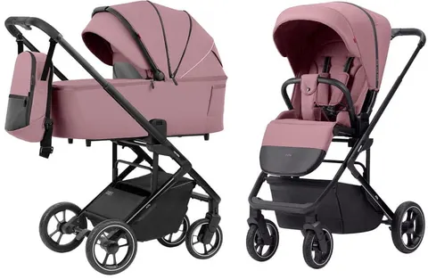 CARRELLO ALFA wózek głeboko-spacerowy 2w1 | Rouge Pink