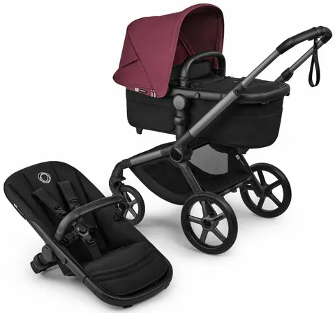 BUGABOO FOX 5 RENEW wózek dziecięcy 2w1 | Graphite / Dark Cherry