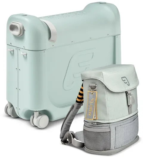 STOKKE JETKIDS BEDBOX + PLECAK CREW BACKPACK jeżdżąca walizka dziecięca | Green