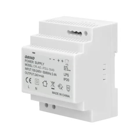 Zasilacz na szynę DIN 24VDC, 4A, 100W, 4M