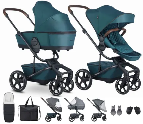 EASYWALKER HARVEY 5 PREMIUM wózek głęboko-spacerowy 2w1 + akcesoria XXL | Jade Green