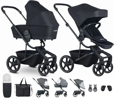 EASYWALKER HARVEY 5 wózek głęboko-spacerowy 2w1 + akcesoria XXL | Midnight Black