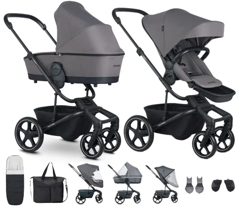 EASYWALKER HARVEY 5 wózek głęboko-spacerowy 2w1 + akcesoria XXL | Pebble Grey