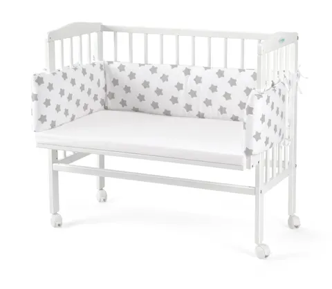 WALDIN łóżeczko dostawne 2w1 z osłonką | White / SX18