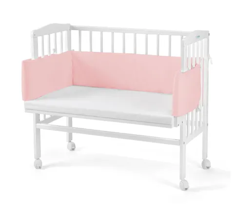 WALDIN łóżeczko dostawne 2w1 z osłonką | White / 77