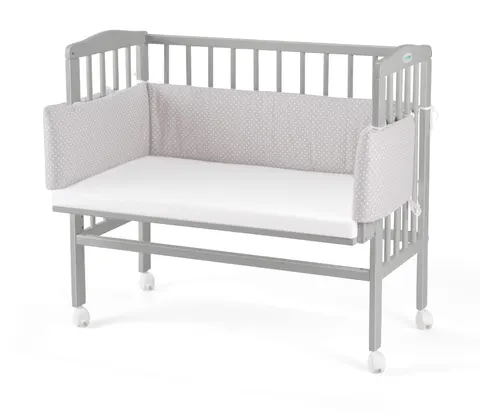 WALDIN łóżeczko dostawne 2w1 z osłonką | Grey / P81