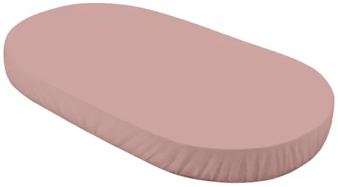 WALDIN prześcieradło bawełniane OWAL 123 x 73 cm | 7w1 | Różowe