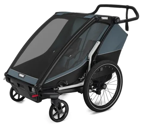 THULE CHARIOT CAB 2 podwójna przyczepka rowerowa | Dark Slate