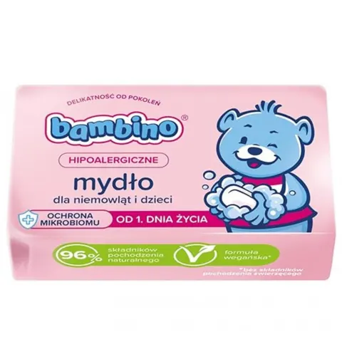 BAMBINO Mydło w kostce dla dzieci OLEJEK Z BAWEŁNY, 90 g