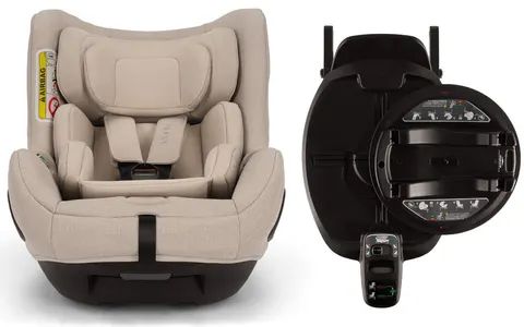 NUNA TODL NEXT Fotelik obrotowy 40-105 cm | Biscotti | Baza Curv