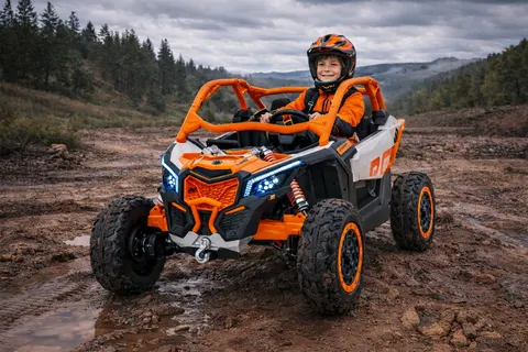Buggy na akumulator dla dziecka MAVERICK TURBO RR | Pomarańczowy