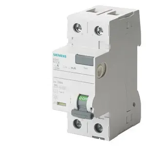 Wyłącznik różnicowo-prądowy, typ A, In=40A, 1+N-bieg., 30mA, 230V, 2MM, N-lewa; SIEMENS