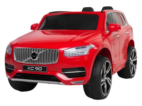 Volvo XC90 - SUV na akumulator dla dzieci Czerwony + Pilot + Bagażnik