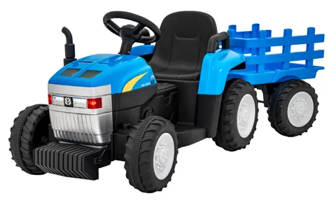 Traktor na akumulator z Przyczepą New Holland T7 | Niebieski