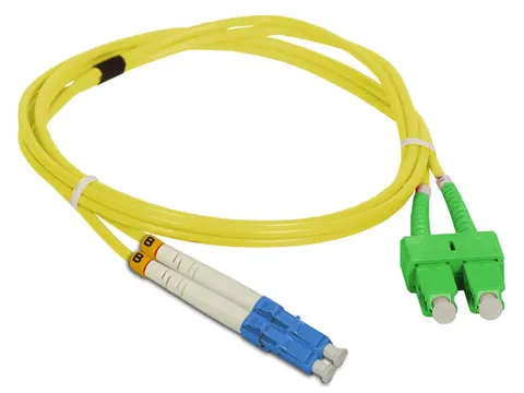 Patch cord 1m SC/APC-LC duplex SM 9/125 kabel przyłączeniowy FO