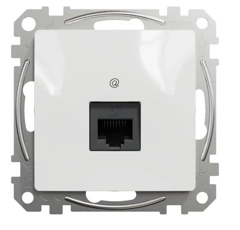 Sedna Design & Elements Gniazdo komputerowe RJ45 kat.6 UTP, białe; SDD111461, SCHNEIDER ELECTRIC