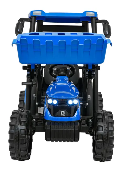 Pojazd MEGA Traktor D68 Z Przyczepką Niebieski