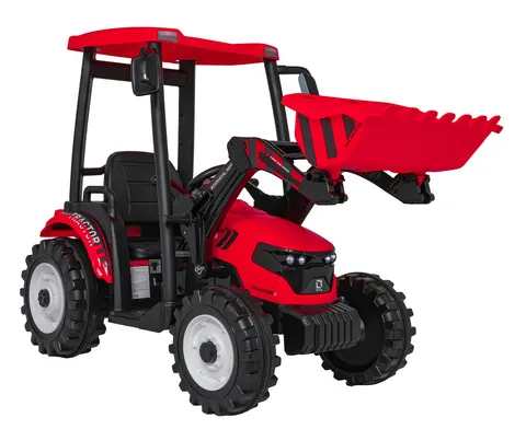 Pojazd MEGA Traktor D68 Z Przyczepką Czerwony