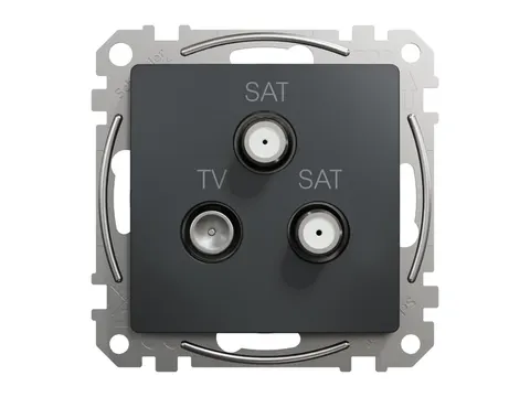 Sedna Design&Elements Gniazdo TV/SAT/SAT końcowe (4dB), czarny antracyt; SDD114481S, SCHNEIDER ELECTRIC