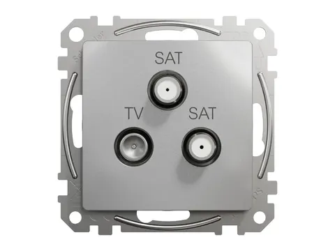 Sedna Design&Elements Gniazdo R/SAT/SAT końcowe 4dB , srebrne aluminum