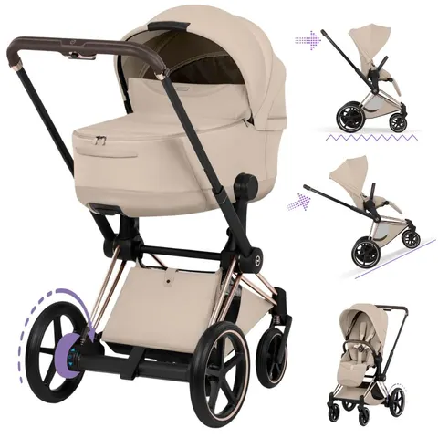 CYBEX ePRIAM 5.0 wózek 2w1 | Style Cozy Beige