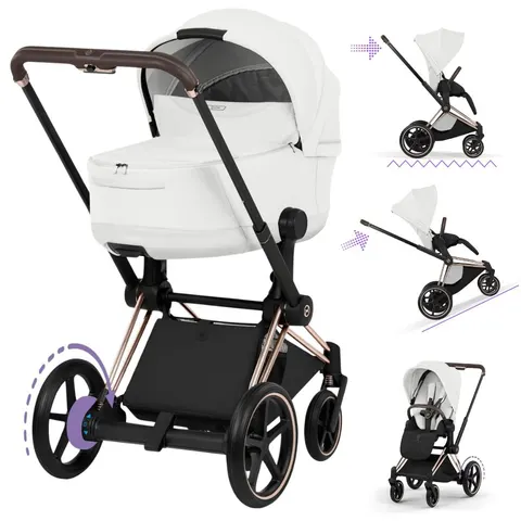CYBEX ePRIAM 5.0 wózek 2w1 | Style Off White