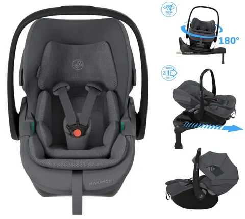 Maxi-Cosi Pebble Slide Pro z wysuwaną bazą ISOFIX | Moon Graphite