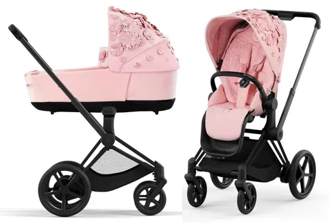 CYBEX e-PRIAM 4.0 elektryczny wózek dziecięcy 2w1 | Pale Blush / Matt Black
