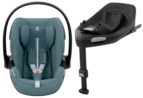 CYBEX fotelik dla noworodka Cloud G i-Size | Stormy Blue Plus | Baza ISOFIX