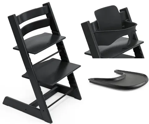 STOKKE TRIPP TRAPP zestaw 3w1 | Black