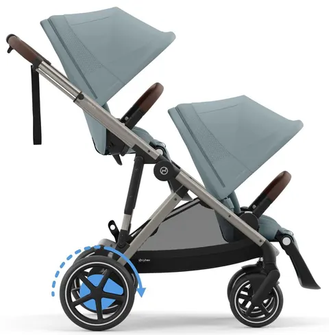 CYBEX e-Gazelle S elektryczny wózek bliźniaczy | Stormy Blue