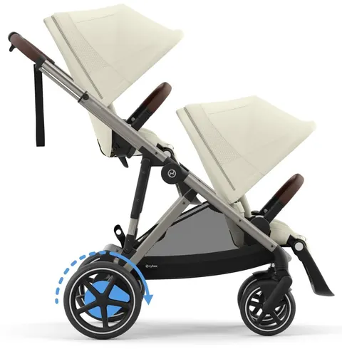 CYBEX e-Gazelle S elektryczny wózek bliźniaczy | Seashell Beige