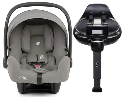 JOIE I-SNUG 2 fotelik dla noworodka 40-75 cm | Pebble | baza ISOFIX i-BASE ENCORE