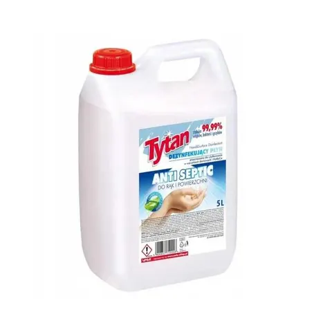 TYTAN Płyn do dezynfekcji RĄK, SKÓRY i POWIERZCHNI, 5 l