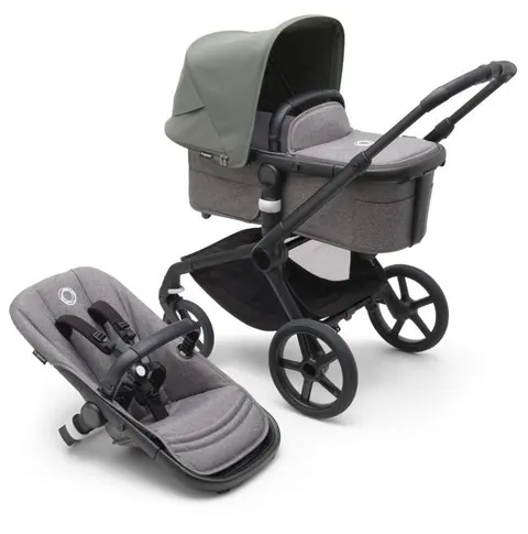 BUGABOO FOX 5 wózek dziecięcy 2w1 | Black / Grey Melange / Forest Green
