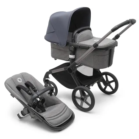 BUGABOO FOX 5 wózek dziecięcy 2w1 | Graphite / Grey Melange / Stormy Blue