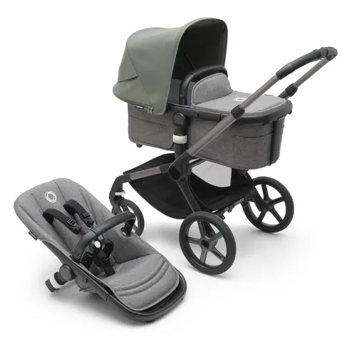 BUGABOO FOX 5 wózek dziecięcy 2w1 | Graphite / Grey Melange / Forest Green