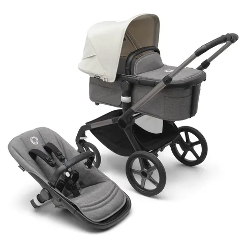 BUGABOO FOX 5 wózek dziecięcy 2w1 | Graphite / Grey Melange / Misty White