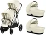 CYBEX Gazelle S bliźniaczy wózek głęboko spacerowy 2w1 | Seashell Beige