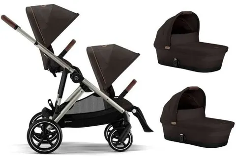 CYBEX e-Gazelle S elektryczny wózek bliźniaczy 2w1 | Chocolate Brown